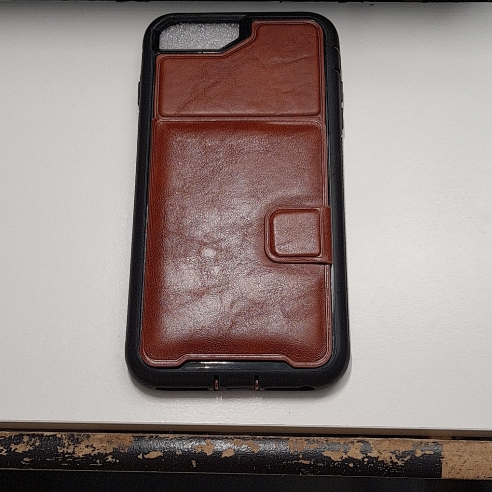 case for iphone 7/8 plus 5.5"color brown-black new
